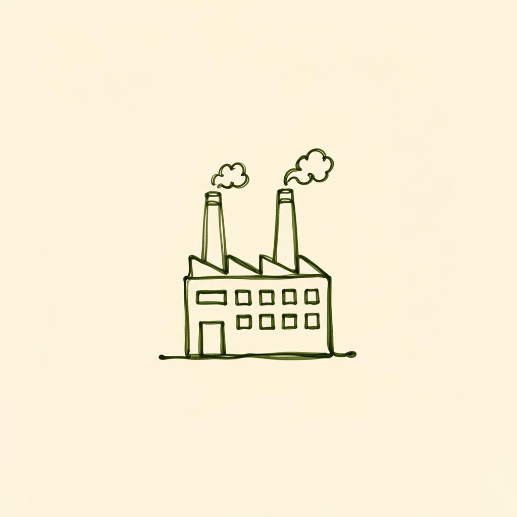 Manufacturing sketch illustration